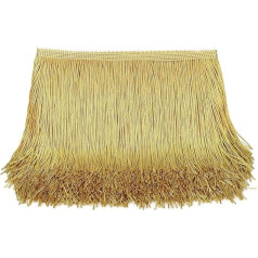 10 Yards Length 15 cm Fringe Trim, Silk Fringe Tassel Fringe Ribbon Decorative Ribbon, Fringe Cut for DIY Crafts, Apparel, Clothing, Costumes, Decoration, Dance Fringe for Sewing (Gold)