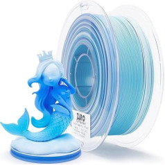 ZIRO Colour Changing Filament, Matte Multi Colours 3D Printer Filament, Faster Colour Changed by Length PLA, Dimensional Accuracy +/-0.03 mm, 1 kg/2.2 lbs Spool, Fits Most FDM 3D Printers, Glacier