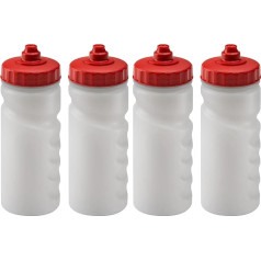 Foxberry 500ml Reusable Water Bottles - Pack of 4 - Hands-Free Lid - Leak-proof and Leak-proof Spout - BPA Free - Dishwasher Safe - Kids - School - Sports - Clubs (All