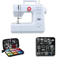 LetCart 618 Sewing Machine, 20 Stitches Mini Sewing Machine Multifunctional Electric Household Sewing Machine with Foot Pedal for Beginners (Sewing Machine + Sewing Kit + 11 Pieces Presser Feet)