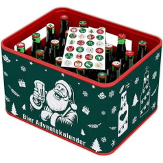 Beer Advent Calendar 2024, Men's Advent Calendar Beer Decoration - Felt Banderole with Velcro Fastener and 24 Stickers Advent Calendar Numbers for Beer Calendar