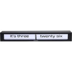 Cloudnola Texttime Flip Clock - Wall or Table Clock - Wall Decoration Clock, Black and White, Shelf 8 cm Deep 60 cm Wide, Battery Operated, Digital Retro Flip Clock