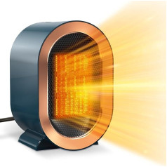 Fan Heater, Energy Saving 1200 W, Portable PTC Ceramic Heater, Electric, Energy-Saving, Quiet with 2 Heating Modes, 3s Quick Heating, Small Economical Fan Heater for Office, Bedroom, Blue