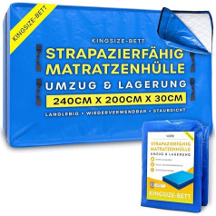 volila King Mattress Cover - 1 Pack Waterproof Mattress Protector for Moving - 200 x 150 x 30 cm (150 gsm) Storage Bag Mattress to Prevent Stains, Dust and Pest Infestation