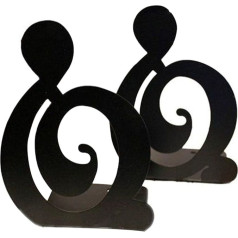 Pair of Solid Metal Treble Clef Book Ends Bookends for Children or Music Lovers or Decoration for a Beautiful Home or Office High Note 2 Black