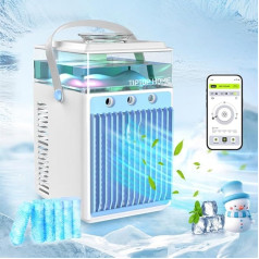 Mobile Air Conditioner, 5-in-1 Air Conditioner, Portable, Air Conditioner without Exhaust Hose, Mini Air Conditioner with Spray and Colourful Night Light, Mobile Air Conditioners for Home, Office,