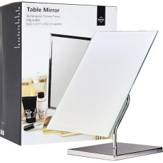 Premier Housewares Large Rectangle Free Standing Adjustable Mirror - Chrome