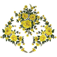 Flower Embroidery 3D Embroidery Fabric Patch Embellishment Sewing T2612 Yellow