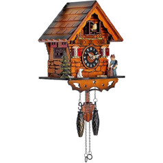 Kintrot Cuckoo Clock Black Forest House Antique Clock Wood Retro Pendulum Clock Wall Decoration