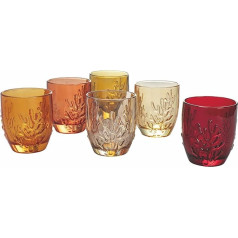 Villa d'Este Home Tivoli Coral Sunset 5908801 Set of 6 Water Glasses 340 ml