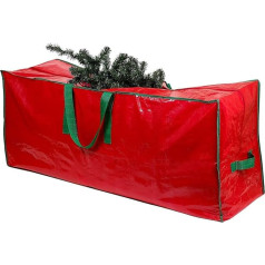 SHATCHI Christmas Storage Container for Up to 9 Feet, Disassembled Artificial Christmas Tree, Durable Waterproof Material, with Zipper and Carry Handles, Red, 164 x 38 x 76 cm