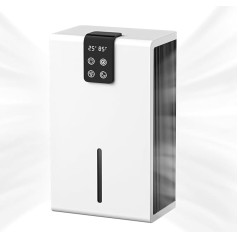 Dehumidifier for home, 2.8 L water tank, dehumidifier for bathroom, bedroom, basement, automatic shut-off, air purifier with moisture monitoring, quiet sleep model, overflow protection