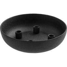 Storefactory - Candle Holder - Granholmen XXL - Ceramic - Black - Diameter 29 cm