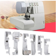 Sewing Foot Set, Overlock Presser Foot, 6 Pieces Sewing Foot Set, Sewing Accessories for Household Overlock Sewing Machine Accessories