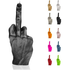 Candellana Candle in the Shape of a Middle Finger, FCK, Height: 20 cm, 10 Colours, Burning Time 30 Hours, Candle Size Equals 1:1 to a Real Hand, Handmade in the EU