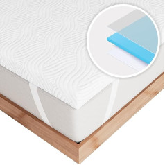 Degrees of Comfort Memory Foam Mattress Topper 5cm Single Bed Soft Bamboo Cover for Back Pain Mattress Topper with Non-Slip Removable Washable Cover Single Bed