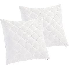 Traumnacht Bamboo Pillow with Bamboo Fibres, Hypoallergenic, Antibacterial Cushion Set with Zip, Consisting of 2 Pillows 80 x 80 cm, Oeko-Tex Certified, Developed in Germany