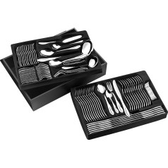 Pradel Excellence D570C 84-piece Miroir Cutlery Set in a Wooden Box with a Drawer
