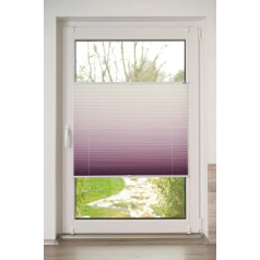 K-home Pleated Blind, Colour Gradient, Polyester, Bordeaux, W 100 x H 130 cm