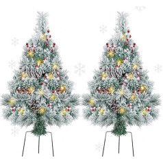 22 x Christmas Trees with Snowflake Path