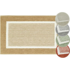 andiamo Maui Non-Slip Bath Mat, Bathroom Rug, Soft and Fluffy, Shower Mat for Bathroom, Bath Mat, Non-Slip, Washable, 50 x 80 cm, Taupe