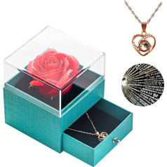 An eternal rose and necklace are a unique way to show love and affection - the perfect gift for the woman in your heart to create an unforgettable memory, Rose