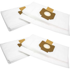 vhbw 20 x Vacuum Cleaner Bags Compatible with Nilfisk Alto Attix 30-21 PC, Attix 33-01 IC, Attix 33-2L IC, Attix 33-2M PC Vacuum Cleaner - Micro Fleece, White