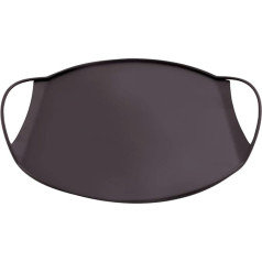 Point-Virgule Serving Plate with Handles, Coffee Table, Round, Matt Black, 35 cm