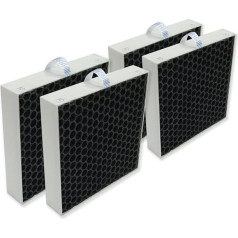 PUREBURG Replacement Filter Compatible with Blue-Air 5210i 5240i DustMagnet Air Purifier 5200 Series, 2-Pack (4 Filters) H13 HEPA 3-Stage Filtration Activated Carbon, 2-in-1