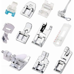 YEQIN Sewing Machine Presser Feet Set of 11 for Low Shank Sewing Machines for Singer, Brother, Janome, Babylock, Kenmore, Euro-Pro, White, Juki, New Home Sewing Machines