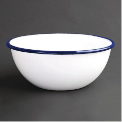 6x Olympia Enamel Pudding Bowl 155mm 5.5(dia) Stainless Steel Dish Kitchen