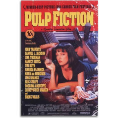 Pulp Fiction Poster Canvas Poster Wall Art Print Aesthetic Living Room Decor Painting Posters for Home Office Decorations 40x60cm