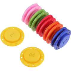 Milisten 6 Pairs 22mm Magnetic Button Fasteners for Sewing and Crafts, Magnetic Fastener for Sewing Bag for Leather, Clothes, Purses, Bags, Red, Pink, Blue, Green, Orange, Yellow