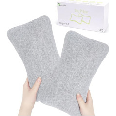 vocheer Small Pillows for Sleeping, 11 x 7 Inch, Mini Travel Pillows, Tiny Pillows for Neck, Wrist, Lumbar and Knee, Pet Pillow, Cotton, Machine Washable, Light Grey, Pack of 2
