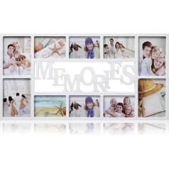 Arpan Brand New Multi Picture Aperture Photo Frame (MEMORIES WHITE - 1003WT)