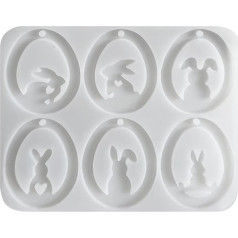 Easter Egg Mold, Silicone Easter Molds, Rabbit Resin Molds, Plaster Ornament Molds, Pendant Clay Molds, Easter Basket Stuffers, Rabbit Plaster Mold, Resin Craft Mold, Easter Egg Resin Mold, Clay Craft