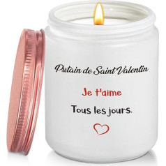 Coldlbing Geschenk zum Valentinstag Damen – Ich liebe dich Liebe Duftkerze Lavendel Geschenkidee Valentinstag Liebhaber Geburtstag Original für Herren Damen Paar Ehemann Freund Freundin