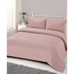 Brentfords BRENTBLS61 Single Duvet Cover Set Blush 100 Percent Polyester Microfibre Blush Pink