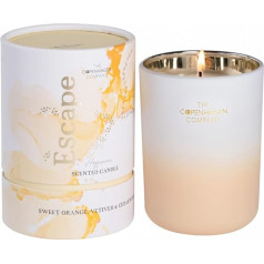Luxury Scented Candle Gifts for Women Aromatherapy Natural Wax Blend 45 Hours Burn Time The Copenhagen Company - Sweet Orange, Vetiver and Cedar Wood 200ml