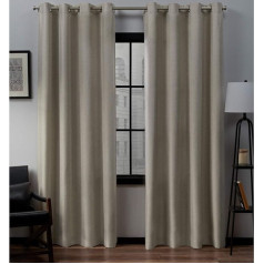 Exclusive Home Curtains Loha Grommet Top Panel Pair, Natural, 52x96, 2 Piece