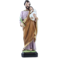 Proposte Religiose Josef Hand Painted Resin Statue Height 30 cm