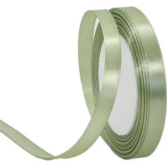 Kinwodon 91 m Green Double Sided Gift Ribbon Green Satin Ribbon 3mm Decorative Ribbon Eucalyptus Green Handmade Fabric Ribbon Silk Ribbon for Gift Wrapping Crafts Birthday Wedding Decoration