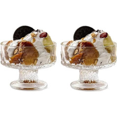 pobowlgarls Glass Ice Cream Sundae Set Unbreakable Polycarbonate Sundae Desert Ice Cream Sundae Dessert Cups Glass Capacity 200 ml (2)