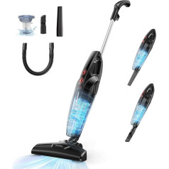 Aspiron Stick Vacuum Cleaner with Cable, 20000Pa Handle Vacuum Cleaner with Cable, 6-in-1 Vacuum Cleaner Bagless with 1L Capacity, 10 m Cable, 600 W Handheld Vacuum Cleaner for Sofas, Carpet, Tiles