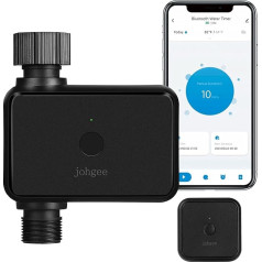 Garden Irrigation Computer with WiFi Hub, johgee Smart WiFi Irrigation Clock with Bluetooth and App Control, Automatic/Manual Water Timer for Garden Lawn