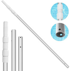 HEVOL Telescopic Pole for Pool Cleaning, 3-Piece with Power Grip, Adjustable from 1.7 m to 4.7 m, Aluminium Pool Pole for Brushes, Landing Nets, Floor Vacuum Cleaner