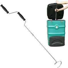 Compost Turner, Compost Aerator Tool, Manual Compost Stirring Aerator Made of Stainless Steel, Rustproof Soil Loosener for Lawns, Sturdy Compost Spiral for Effective Mixing, for Outdoor Use