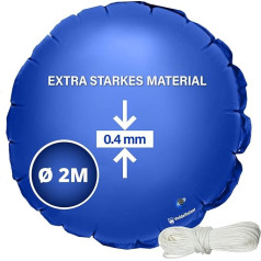 Veddelholzer XXL Diameter 2 m Round Pool Cushion Set Including 6 m Mounting Rope & Repair Kit Air Cushion for Pool Cover Perfect Pool Accessory for Canopy Cover in Winter and Bad Weather