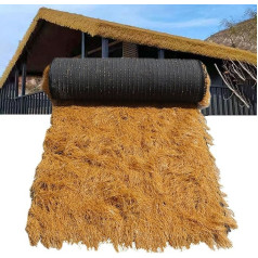 ZHWFDC Synthetic Straw Grass Roof, Mexican Artificial Straw Roll for Tiki Bar, Hut Party, Garden Fence, Commercial Art, DIY Craft, Palapa Thatched Roof (Size: 0.5 x 5 m)