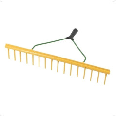 Rekord rake with 16 prongs and leveling edge, plastic, one-sided - without handle, width: 65 cm, garden rake, hay rake, rake, garden tool, lawn rake, leaf rake, rake, garden tool, rake